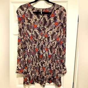 Free people long sleeved mini dress